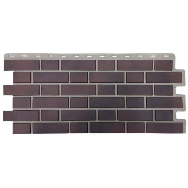 Фасадная панель FineBer, Кирпич Клинкерный 3D Коричново чёрный купить в Тюмени