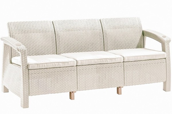 Трёхместный диван  Yalta Sofa 3 Seat белый купить в Тюмени