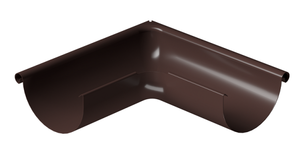Угол внешний 90° D125 Döcke STAL PREMIUM Шоколад, (RAL 8019) купить в Тюмени