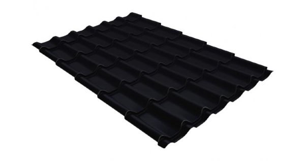 Металлочерепица классик GL 0,5 Velur20 RAL 9005 черный купить в Тюмени