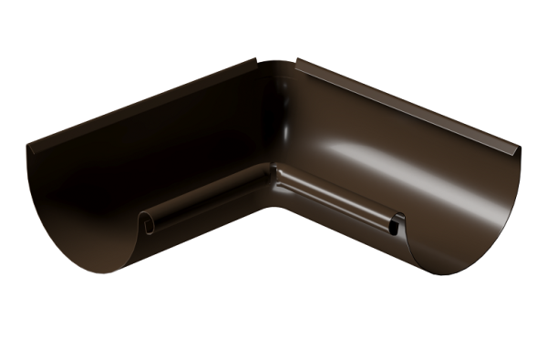 Угол внутренний 90° D125 Döcke STAL PREMIUM Каштан, (RAL 8017) купить в Тюмени