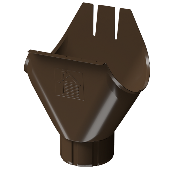 Воронка желоба D125 Döcke STAL PREMIUM Каштан, (RAL 8017) купить в Тюмени