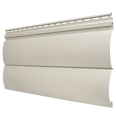 Виниловый сайдинг Tecos - Оцилиндрованный брус двойной (под бревно), Слоновая кость купить в Тюмени