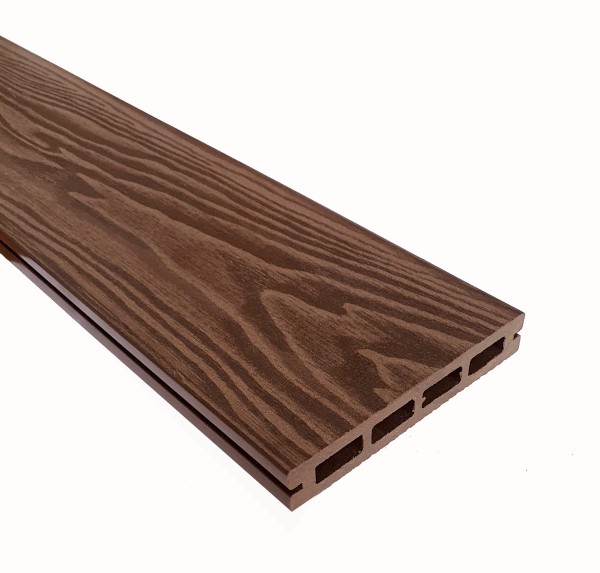 Террасная доска из ДПК Terrapol Смарт 3D Пустотелая с пазом Орех Милано купить в Тюмени