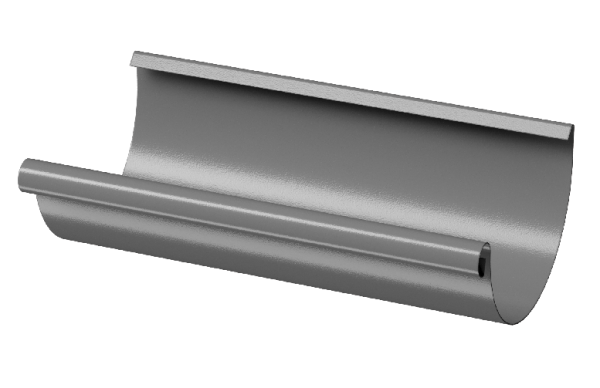 Желоб полукруглый D125 3 м Döcke STAL PREMIUM Графит, (RAL 7024) купить в Тюмени