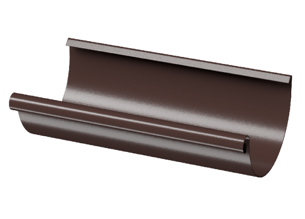 Желоб полукруглый D125 3 м Döcke STAL PREMIUM Шоколад, (RAL 8019) купить в Тюмени