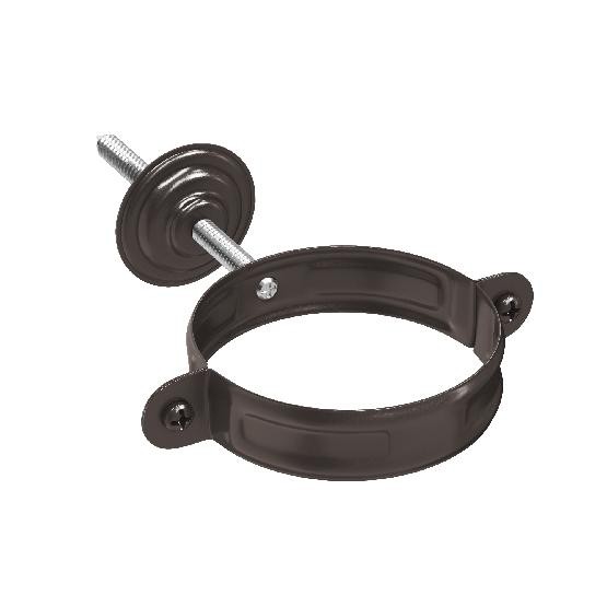 Водосток Aquasistem, система 125x90 - Комплект крепления трубы RR 32 Тёмно Коричневый купить в Тюмени