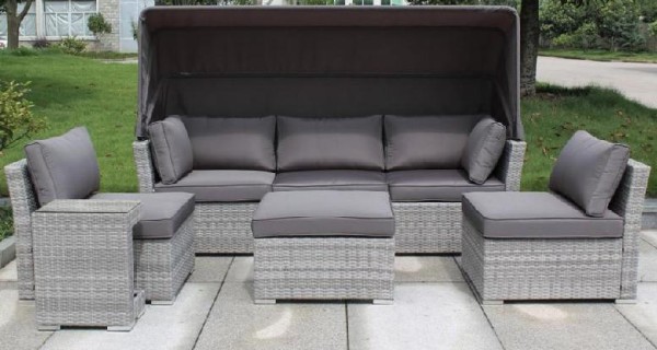 Диван-Трансформер AFINA плетеный из иск. ротанга AFM-320G Grey купить в Тюмени