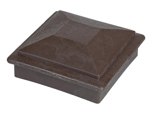 Крышка верхняя фигурная ПВХ для столба Deckart 100х100 Венге купить в Тюмени