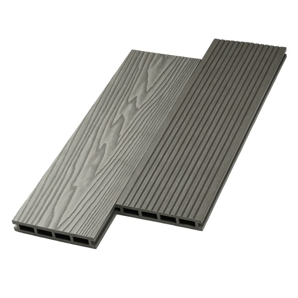 Террасная доска ДПК NanoWood двусторонняя New 3D тиснение + вельвет Серый купить в Тюмени