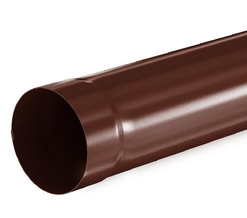 Водосток Aquasistem, система 125x90 - Труба водосточная 1.00м RAL 8017 Коричневый купить в Тюмени