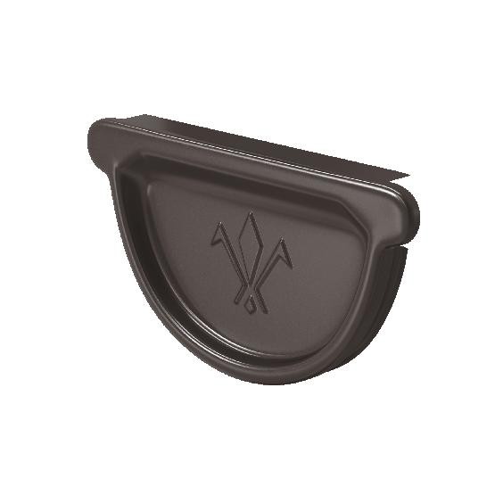 Водосток Aquasistem, система 125x90 -  Заглушка универсальная с резиновым уплотнителем RR 32 Тёмно Коричневый купить в Тюмени