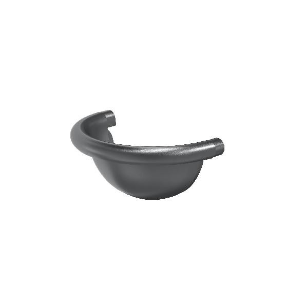 Водосток Aquasistem, Система 125/90 - Заглушка желоба универсальная полукруглая RR 23 Маренго matt купить в Тюмени