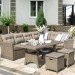 Комплект мебели AFINA плетеной из иск. ротанга AFM-307B Beige купить в Тюмени