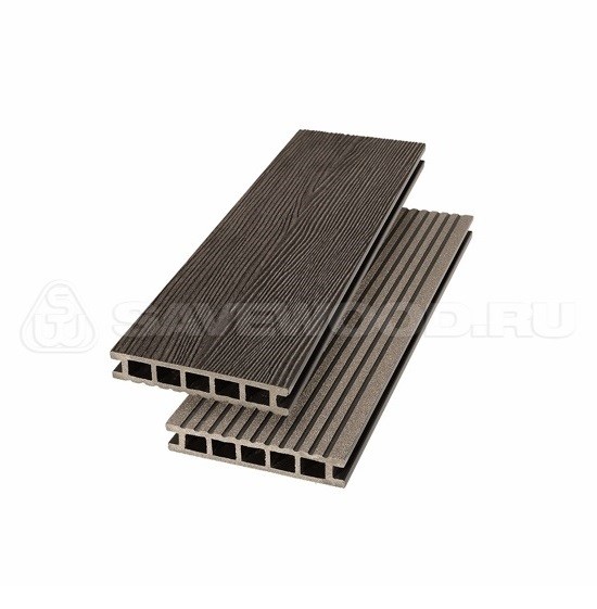 Террасная доска из ДПК SW Ornus радиальный распил темно-коричневый купить в Тюмени
