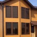 Фиброцементный сайдинг Latonit Красное дерево (RAL 8001/8008) купить в Тюмени