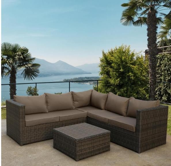 Комплект мебели AFINA плетеной из иск. ротанга YR825A Brown/Beige купить в Тюмени