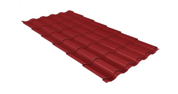 Металлочерепица кредо 0,5 Satin RAL 3011 коричнево-красный купить в Тюмени