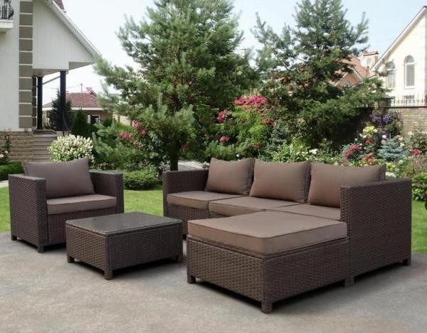 Комплект мебели AFINA плетеной из иск. ротанга YR821A Brown/Beige купить в Тюмени