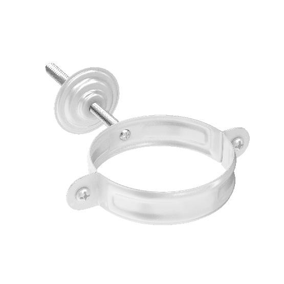 Водосток Aquasistem, система 125x90 - Комплект крепления трубы RAL 9003 Белый купить в Тюмени