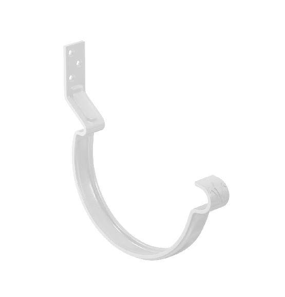 Водосток Aquasistem, система 125x90 - Крюк крепления желоба короткий RAL 9003 Белый купить в Тюмени