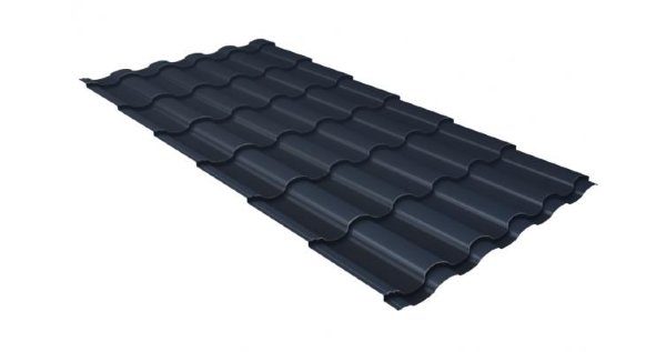 Металлочерепица кредо 0,5 Satin RAL 7024 мокрый асфальт купить в Тюмени