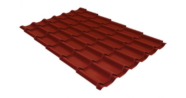 Металлочерепица классик GL 0,5 Velur20 RAL 3009 оксидно-красный купить в Тюмени