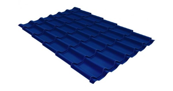 Металлочерепица классик 0,5 Satin RAL 5005 сигнальный синий купить в Тюмени