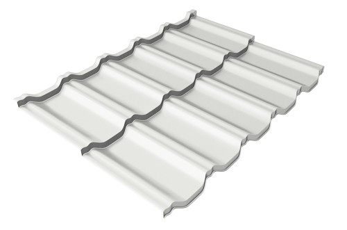 Металлочерепица модульная Квинта Uno Grand Line c 3D резом 0,5 Satin RAL 9003 сигнальный белый купить в Тюмени