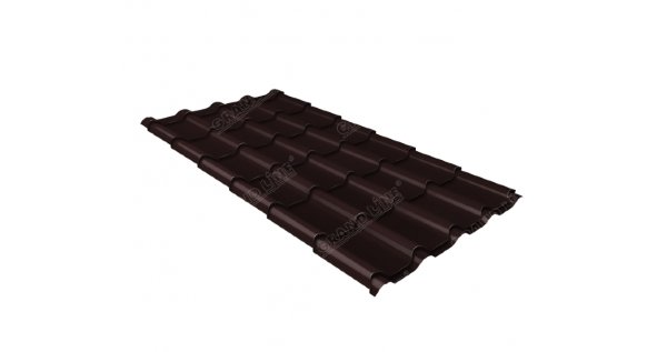 Металлочерепица камея GL 0,5 Quarzit RAL 8017 Metallic купить в Тюмени