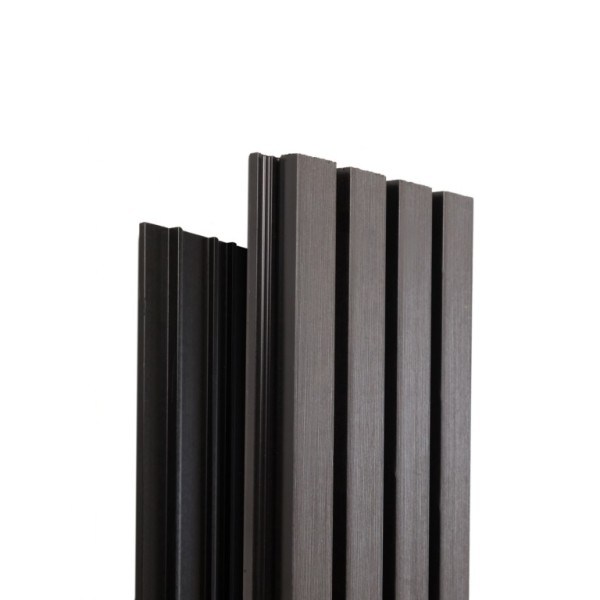 Фасадная доска Ecodecking Техно реечная 200х26х3000 Графит купить в Тюмени