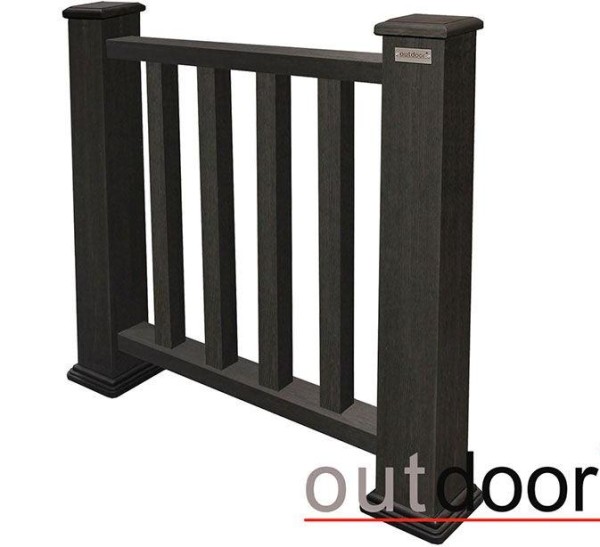 Ограждение из ДПК Outdoor Классик 3D STORM чёрный купить в Тюмени