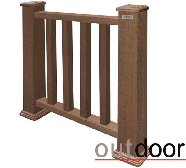 Ограждение из ДПК Outdoor Классик 3D STORM коричневый микс купить в Тюмени