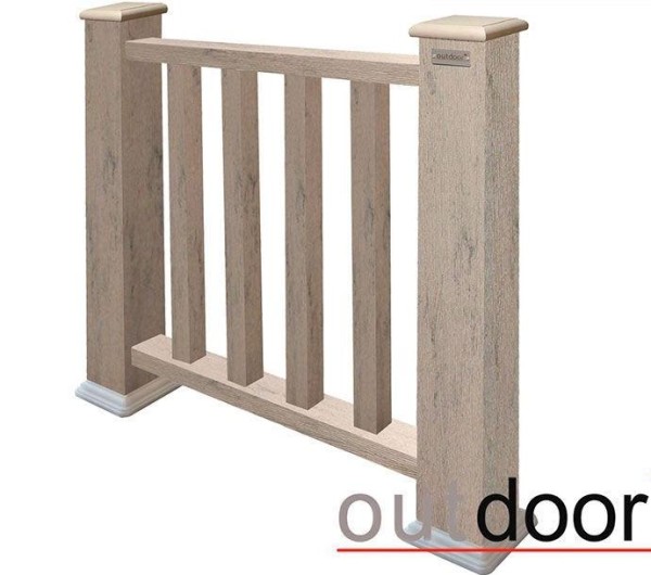 Ограждение из ДПК Outdoor Классик 3D STORM серый микс купить в Тюмени