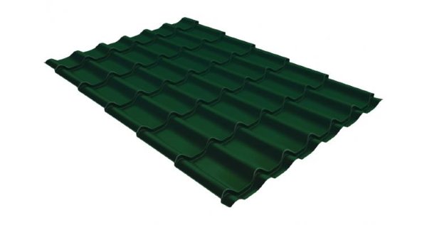 Металлочерепица классик GL 0,5 Velur20 RAL 6005 зеленый мох купить в Тюмени
