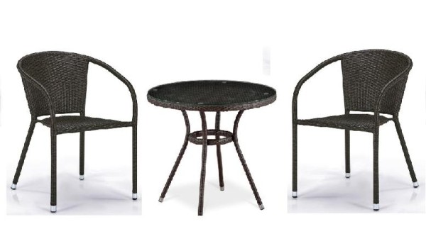 Комплект плетеной мебели AFINA из иск. ротанга Асоль-7 T282ANT/Y137C-W53 Brown 2Pcs купить в Тюмени