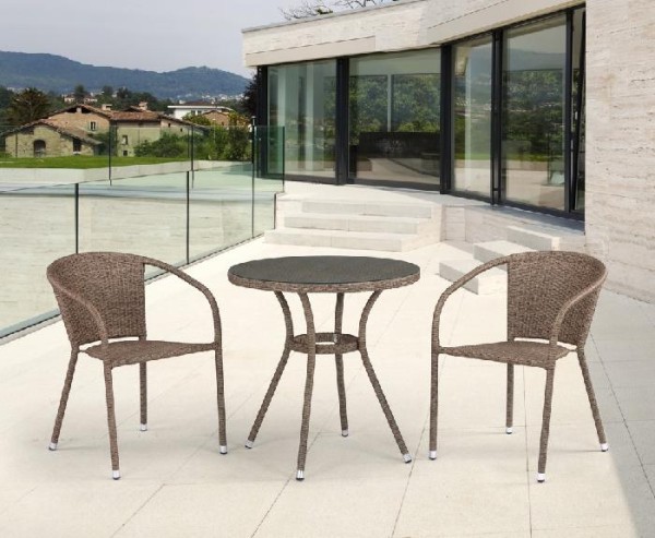 Комплект плетеной мебели AFINA из иск. ротанга T282ANT/Y137C-W56 Light Brown 2Pcs купить в Тюмени