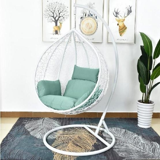 Кресло Подвесное из искусственного ротанга AFM-168A-L White/Green купить в Тюмени