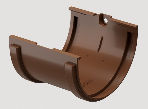 Соединитель желобов ПВХ Docke STANDART Светло-коричневый купить в Тюмени