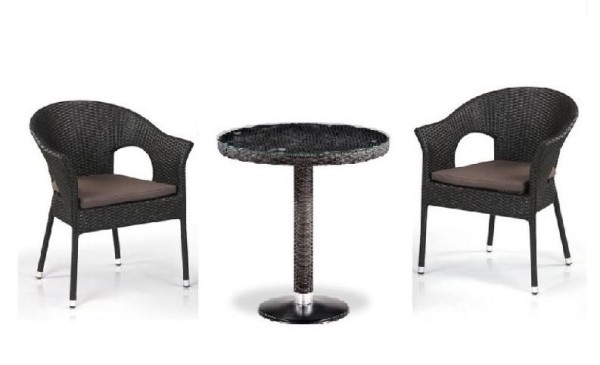 Комплект плетеной мебели AFINA из иск. ротанга T601/Y79A-W53 Brown 2Pcs купить в Тюмени