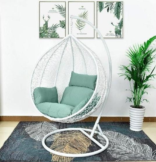 Кресло Подвесное из искусственного ротанга AFM-168A-XL White/Green купить в Тюмени