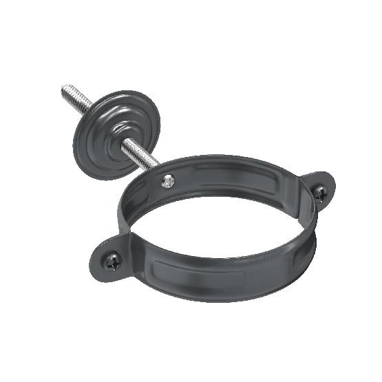 Водосток Aquasistem, система 125x90 - Комплект крепления трубы RAL 7024 Тёмно-серый купить в Тюмени