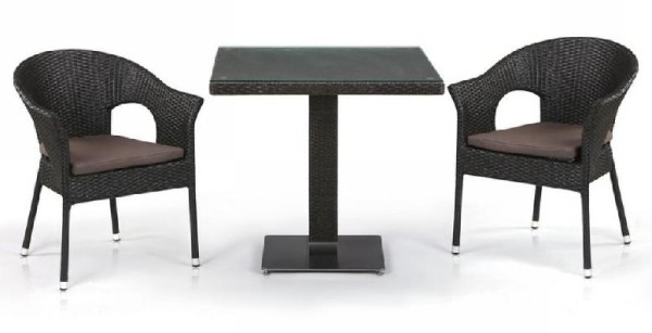 Комплект плетеной мебели AFINA из иск. ротанга T605SWT/Y79A-W53 Brown 2Pcs купить в Тюмени