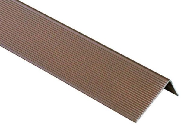 Угол завершающий алюминиевый KRONEX 51,5x30x3000 мм. коричневый купить в Тюмени