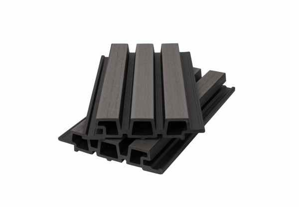 Фасадная панель брусковая двухцветная co-extrusion, grey dark купить в Тюмени