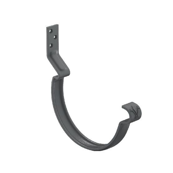 Водосток Aquasistem, система 125x90 - Крюк крепления желоба короткий RAL 7024 Тёмно-серый купить в Тюмени