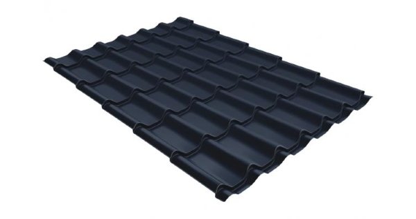 Металлочерепица классик 0,5 Satin RAL 7024 мокрый асфальт купить в Тюмени