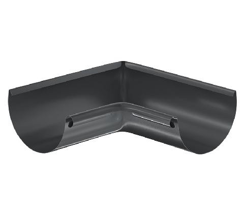 Водосток Aquasistem, система 125x90 - Угол желоба, внутренний 90° RAL 7024 Тёмно-серый купить в Тюмени