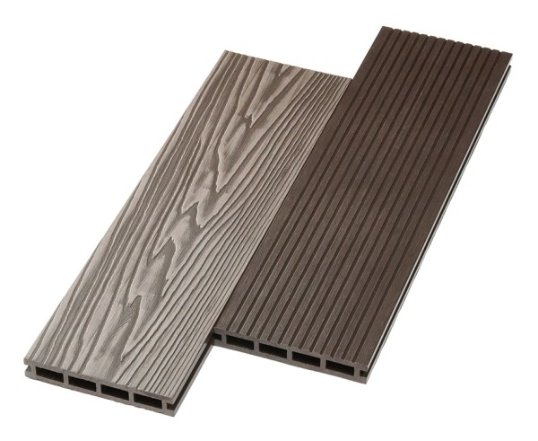Террасная доска ДПК NanoWood двусторонняя New 3D тиснение + вельвет Венге купить в Тюмени