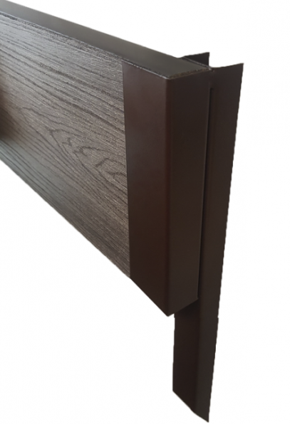 Угловой элемент металлический для досок грядок из ДПК 225мм Коричневый купить в Тюмени